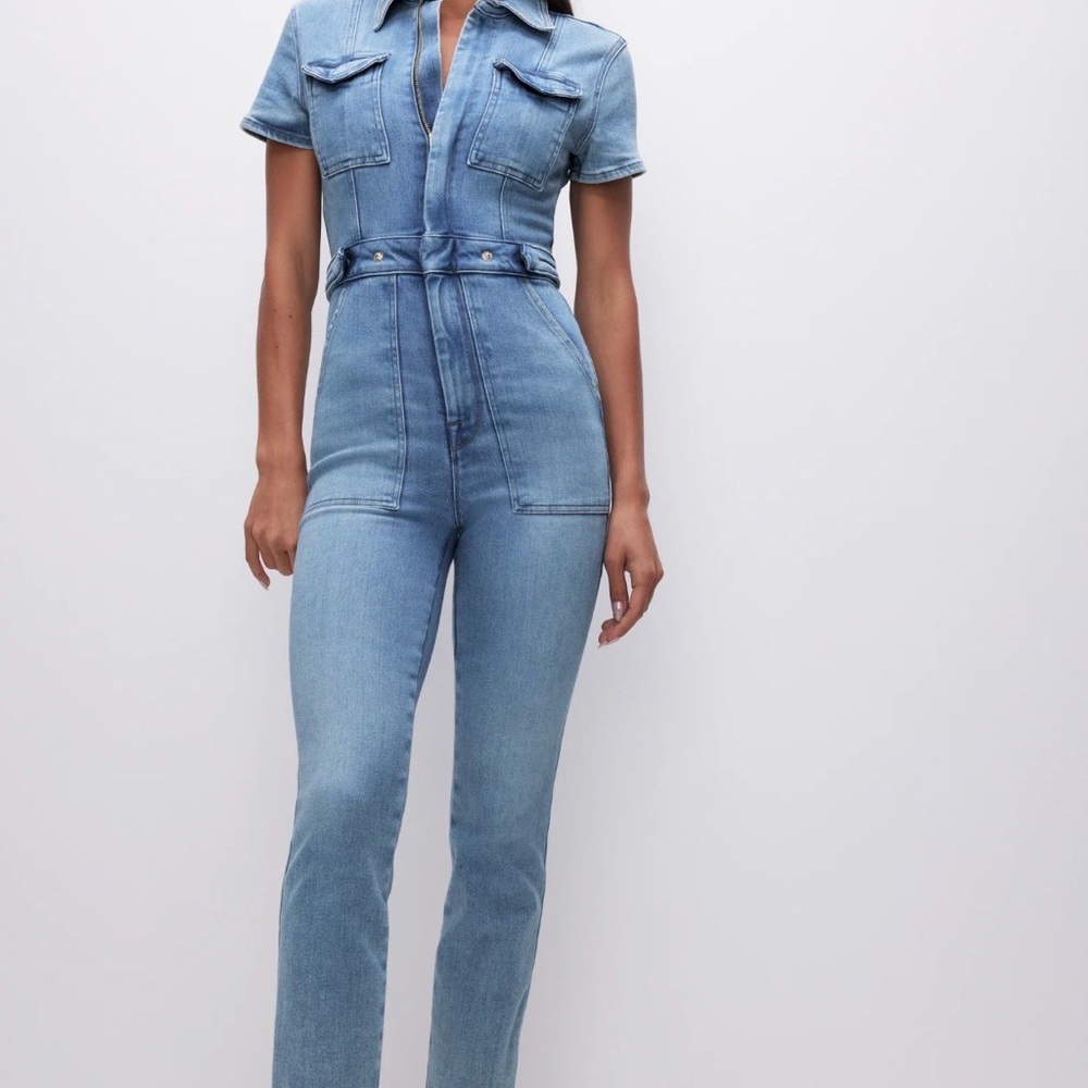 Good American Fit for Sucess Denim Jumpsuit